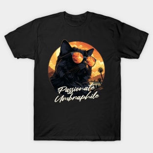 Cat Solar Eclipse Watcher, Umbraphile Total Solar Eclipse Glasses Art T-Shirt